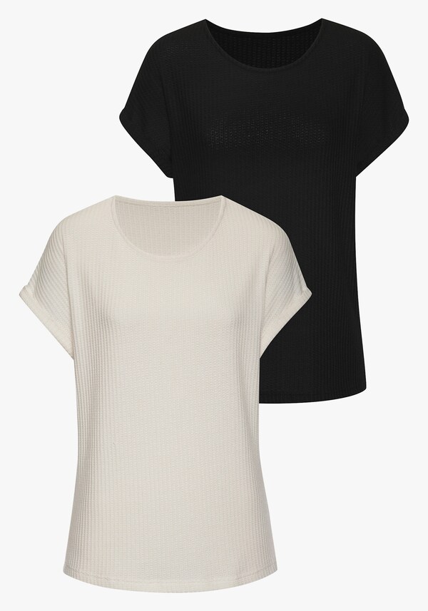 patrizia dini by heine Shirt met korte mouwen zwart crème