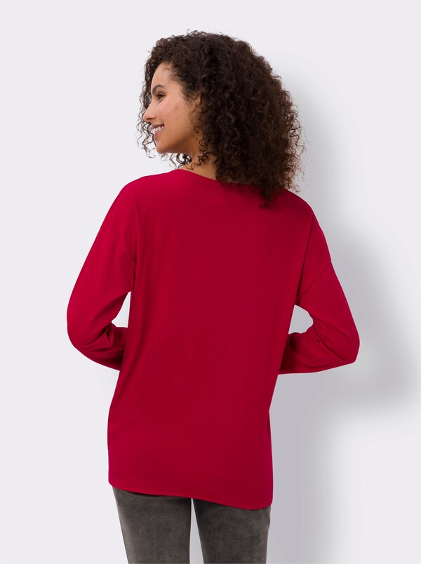 Patrizia Dini By Heine Shirt Met Lange Mouwen En Zoom Om Te Knopen Rood