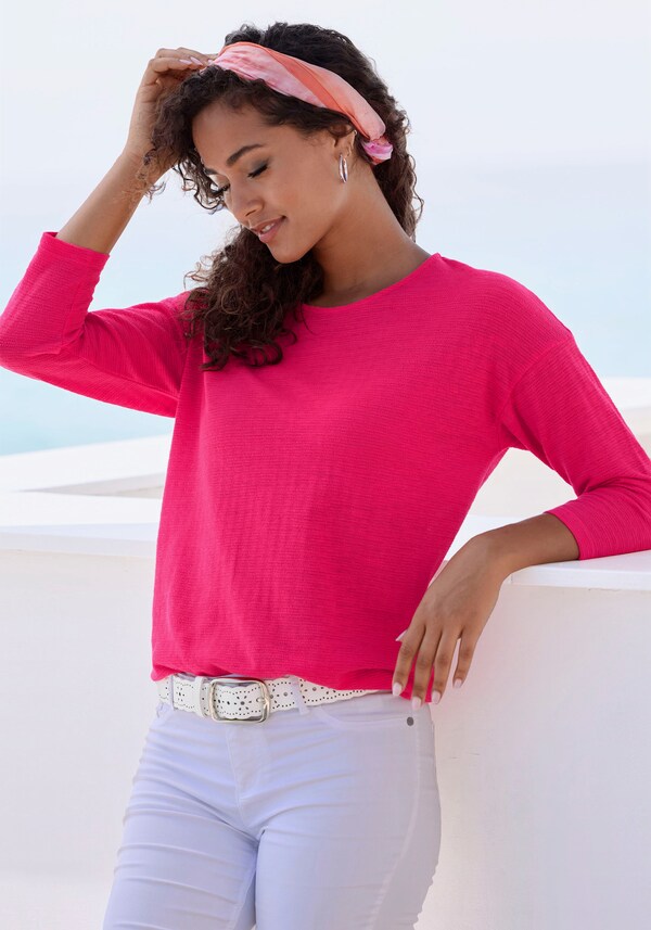 Patrizia Dini By Heine Shirt Met Lange Mouwen Koraal