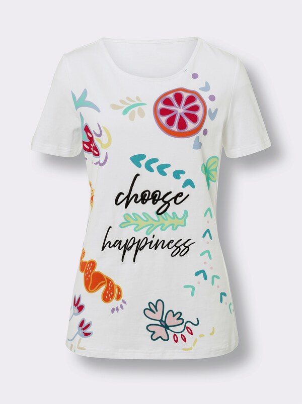 Patrizia Dini By Heine Shirt Met Letterprint Wit Geprint