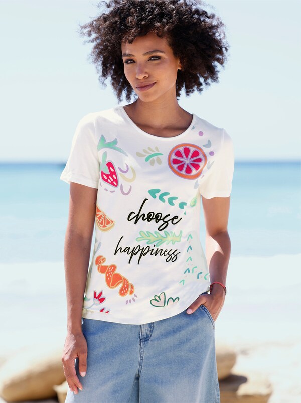 patrizia dini by heine Shirt met letterprint wit geprint