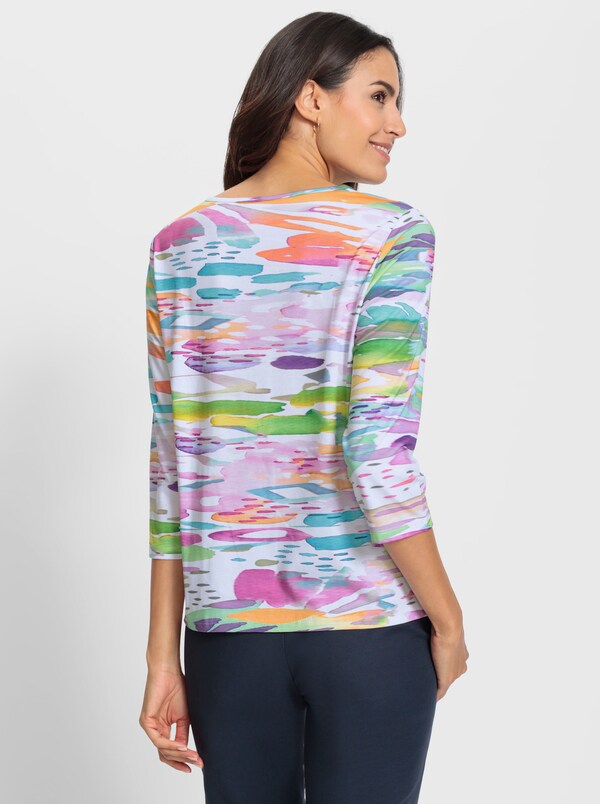 Patrizia Dini By Heine Shirt Met Print En 3/4-mouwen Wit Geprint