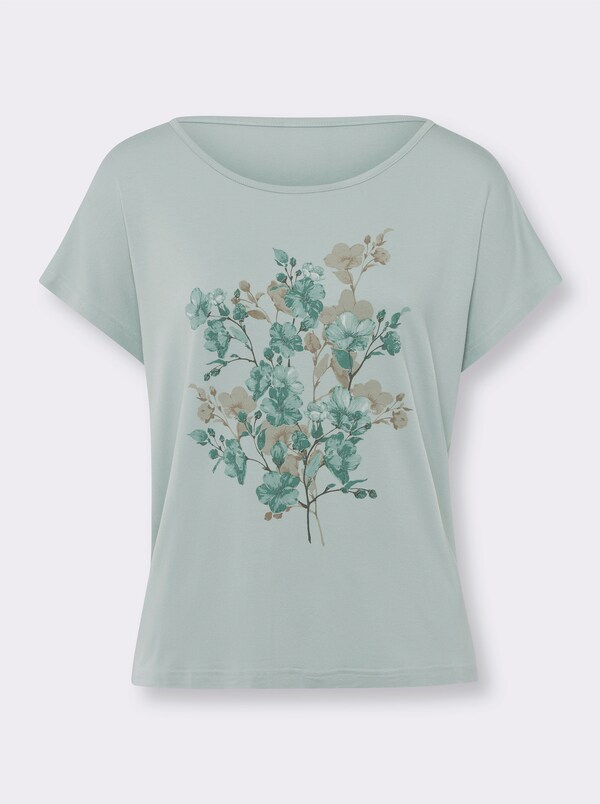 Patrizia Dini By Heine Shirt Met Print En Ronde Hals Kalkmint