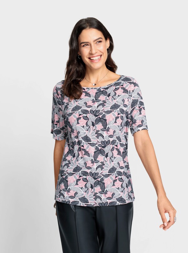 Patrizia Dini By Heine Shirt Met Print Hortensia/lichtroze Bedrukt