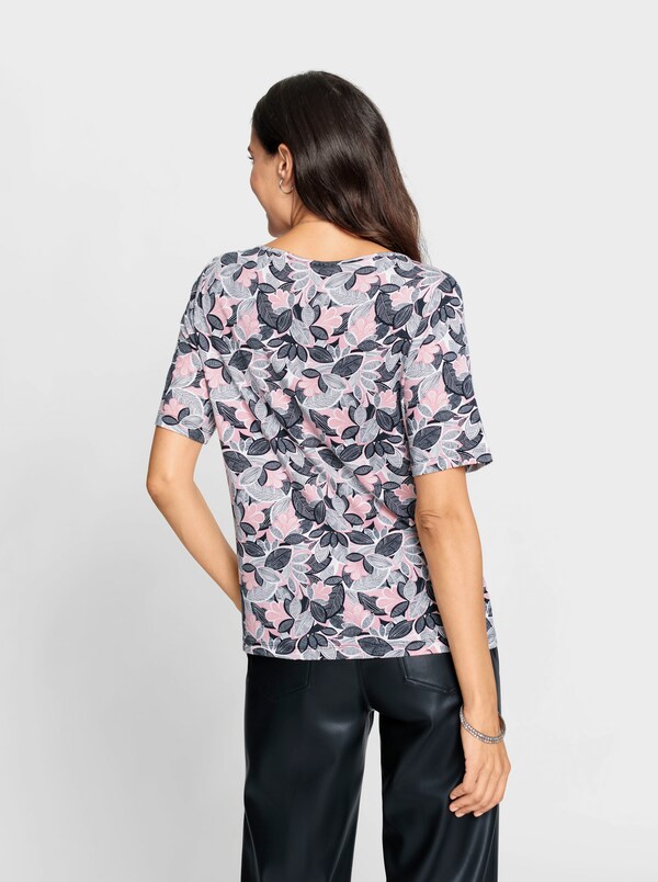 Patrizia Dini By Heine Shirt Met Print Hortensia/lichtroze Bedrukt