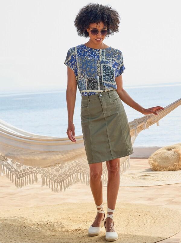 patrizia dini by heine Shirt met print jeansblauw/groen bedrukt