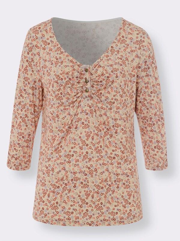 Patrizia Dini By Heine Shirt Met Print Zand/papaja Bedrukt