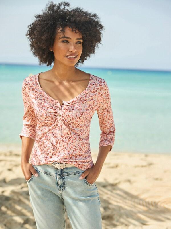 patrizia dini by heine Shirt met print zand/papaja bedrukt