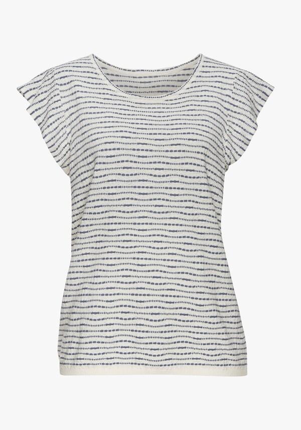 Patrizia Dini By Heine Shirt Met Ronde Hals Crème/rookblauw