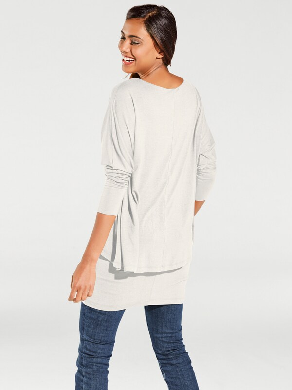 Patrizia Dini By Heine Shirt Met Ronde Hals En Vleermuismouwen Crème