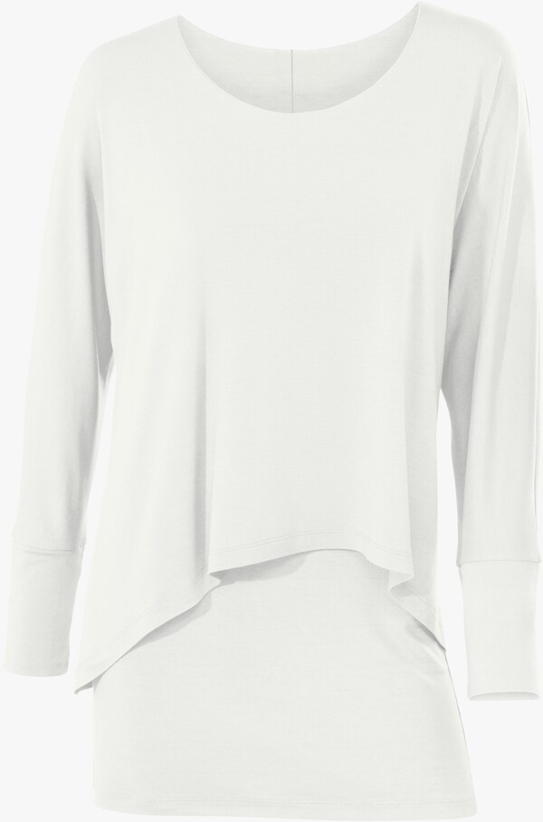 Patrizia Dini By Heine Shirt Met Ronde Hals En Vleermuismouwen Crème