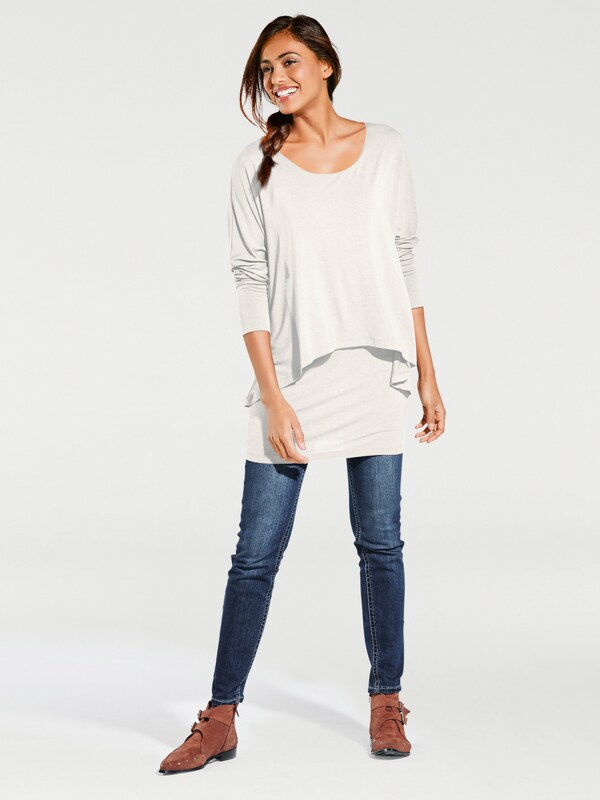 patrizia dini by heine Shirt met ronde hals en vleermuismouwen crème