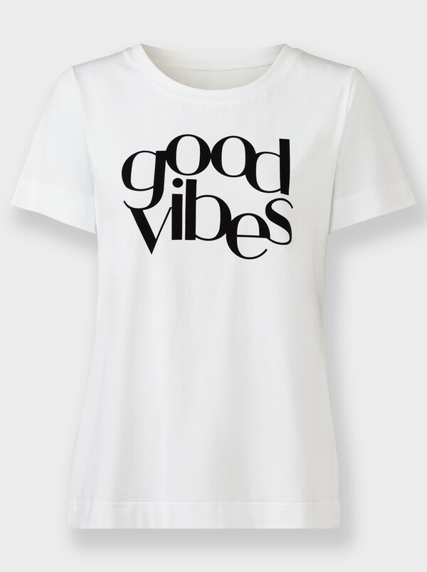 Patrizia Dini By Heine Shirt Met Ronde Hals Licht Getailleerd Wit