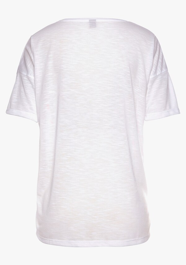 Patrizia Dini By Heine Shirt Met V-hals Wit/neonoranje