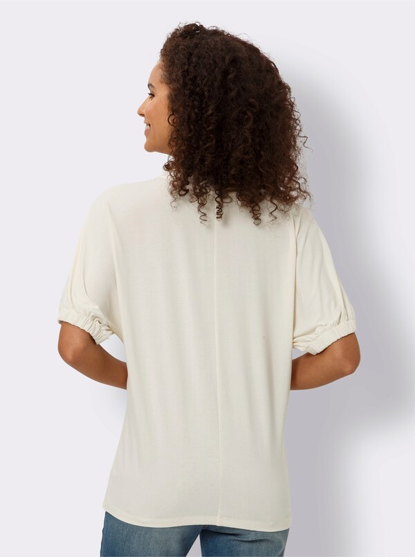 Patrizia Dini By Heine Shirt Met Vleermuismouwen En Folieprint Champagne/oranje Bedrukt