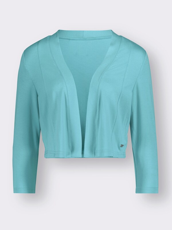 Patrizia Dini By Heine Shirtjasje In Boleromodel Aquamarine