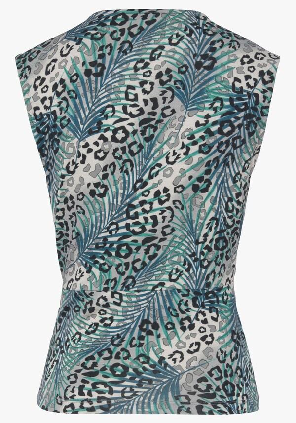 Patrizia Dini By Heine Shirttop Grijs/petrol Bedrukt