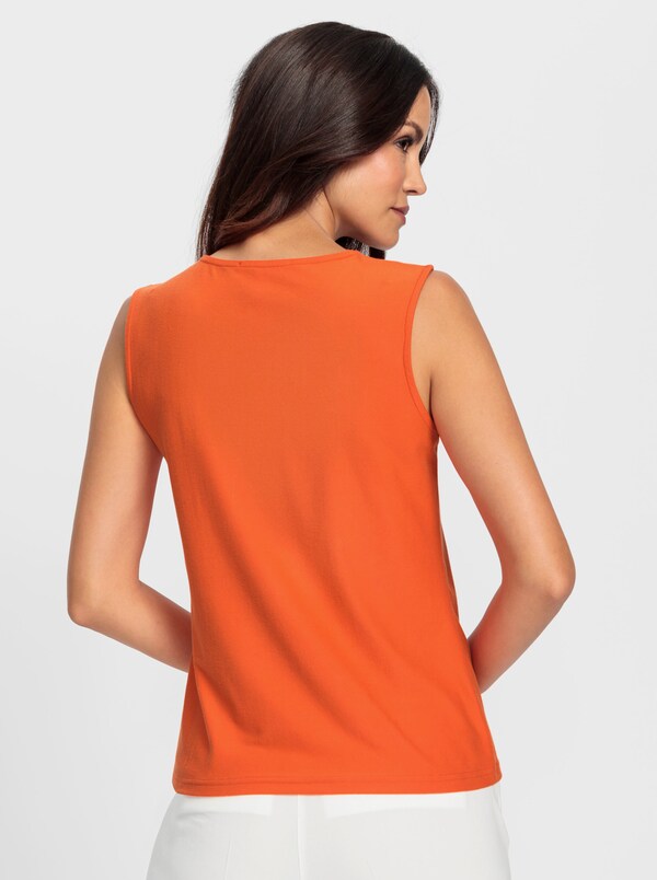 Patrizia Dini By Heine Shirttop Met Cut-outs Bij De Hals Oranje