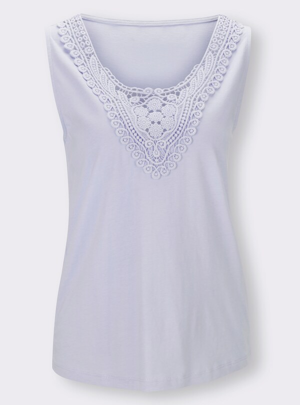 Patrizia Dini By Heine Shirttop Met Kantapplicatie Lichtblauw