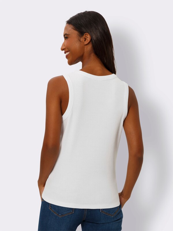 Patrizia Dini By Heine Shirttop Met Ribstructuur Wit