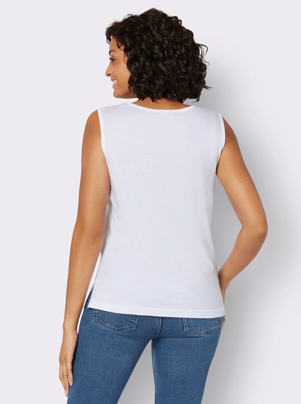 Patrizia Dini By Heine Shirttop Met Zijsplitten Wit