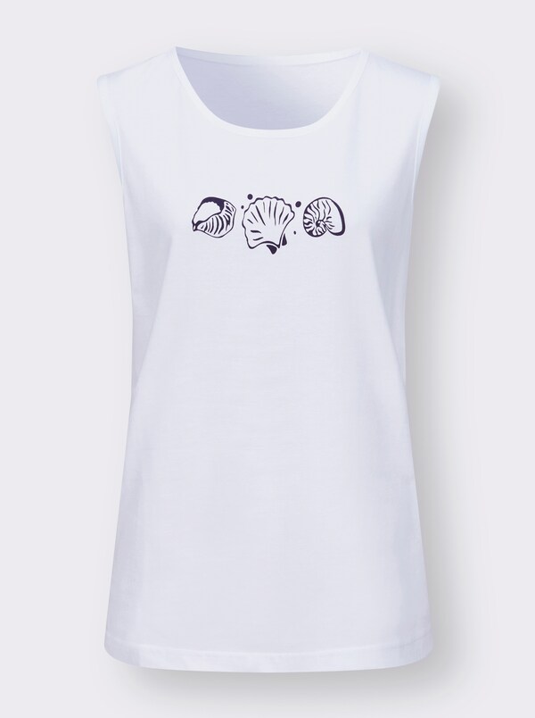 Patrizia Dini By Heine Shirttop Met Zijsplitten Wit