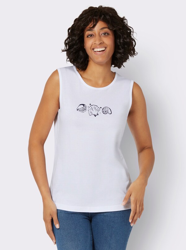 patrizia dini by heine Shirttop met zijsplitten wit