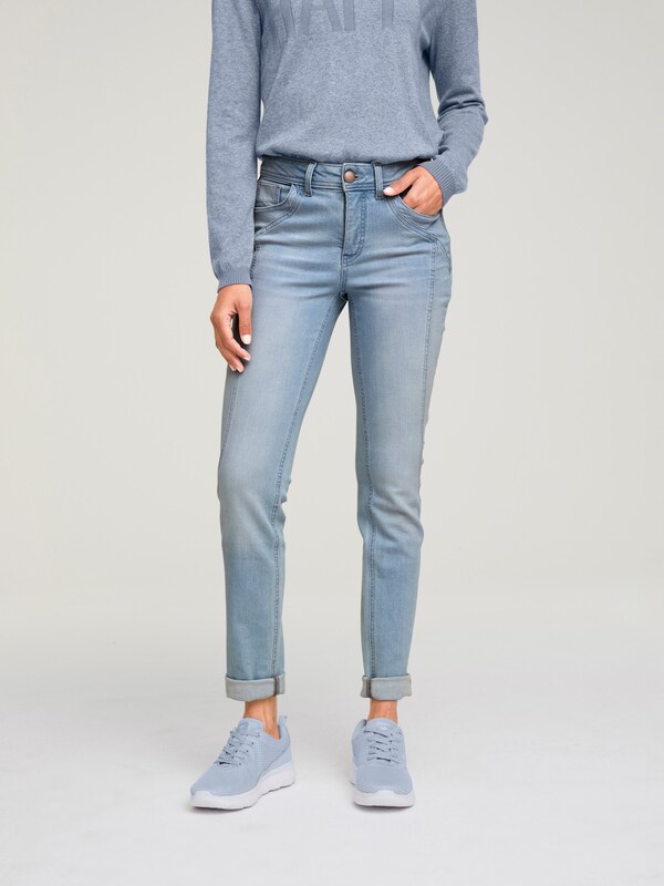patrizia dini by heine Skinny jeans met inzet van power mesh bleached