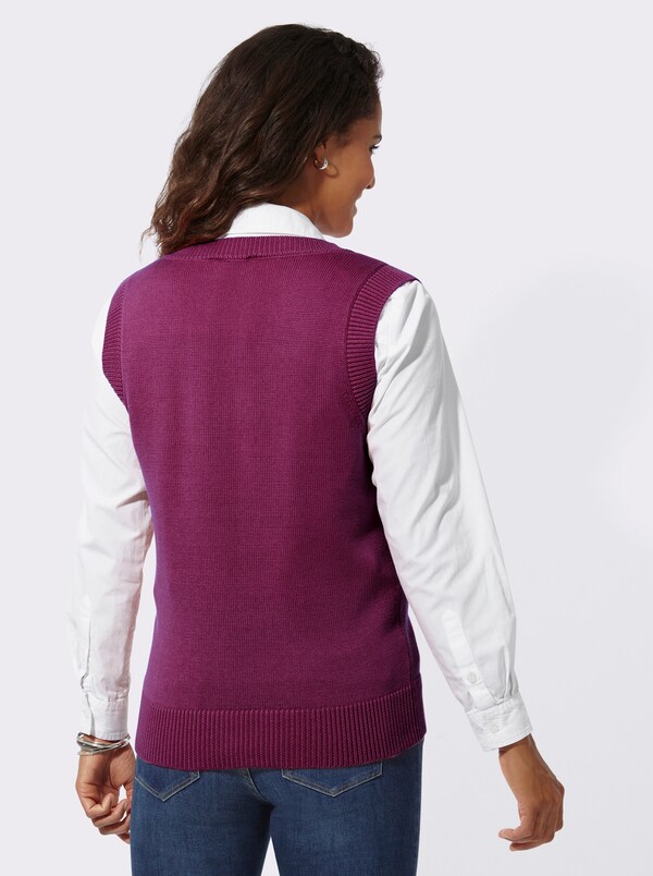 Patrizia Dini By Heine Slip-over Met Ribboorden Fuchsia