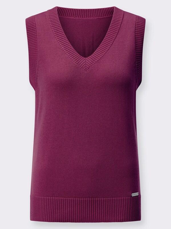 Patrizia Dini By Heine Slip-over Met Ribboorden Fuchsia