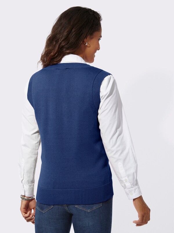 Patrizia Dini By Heine Slip-over Met Ribboorden Koningsblauw