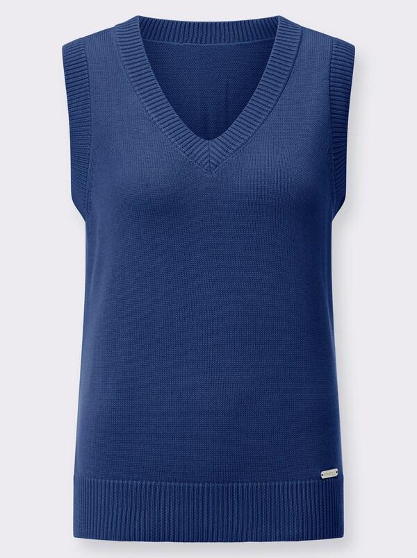 Patrizia Dini By Heine Slip-over Met Ribboorden Koningsblauw