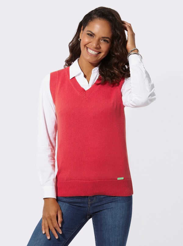 patrizia dini by heine Slip-over met ribboorden koraalrood