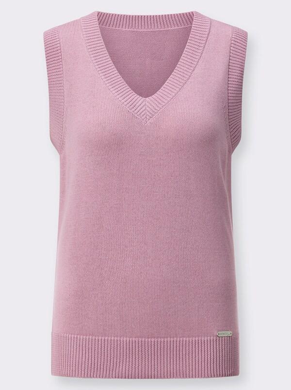 Patrizia Dini By Heine Slip-over Met Ribboorden Oudroze