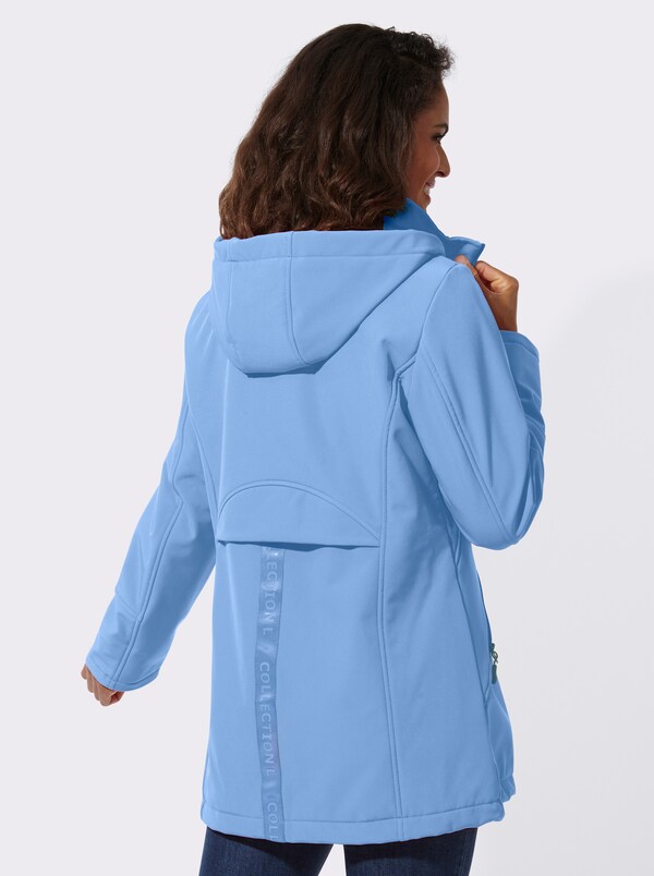 Patrizia Dini By Heine Softshell-jack Met Contrastkleurige Voering Hemelsblauw