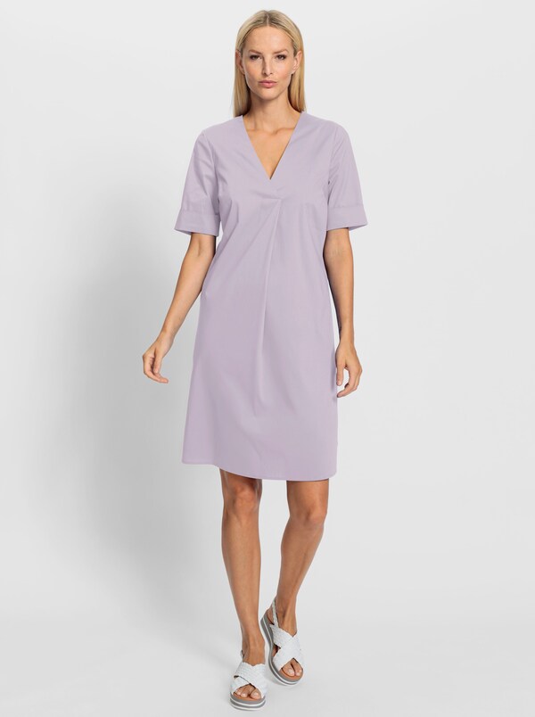 Patrizia Dini By Heine Sommerkleid Mit Falte Am V-Ausschnitt Lila