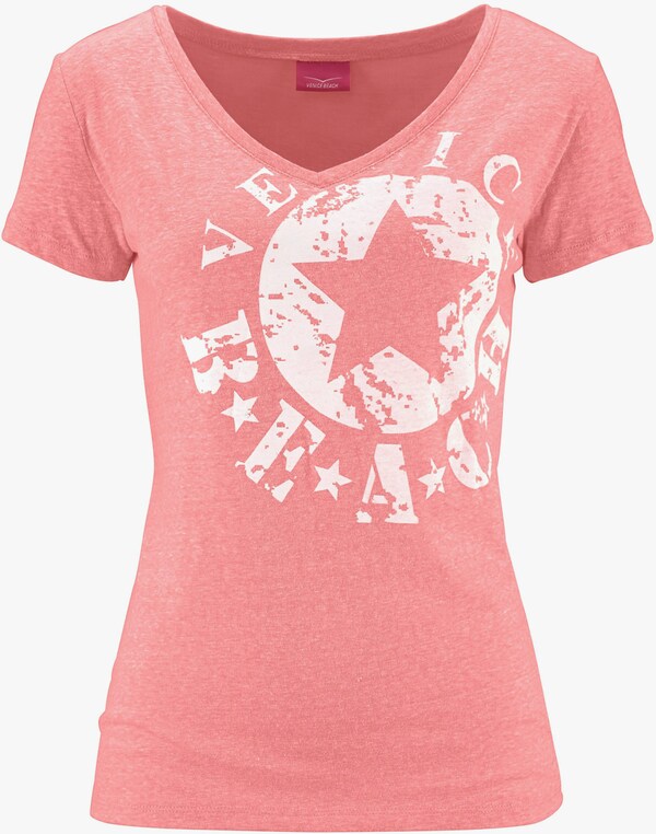 Patrizia Dini By Heine Strandshirt Neonkoraal Gemêleerd