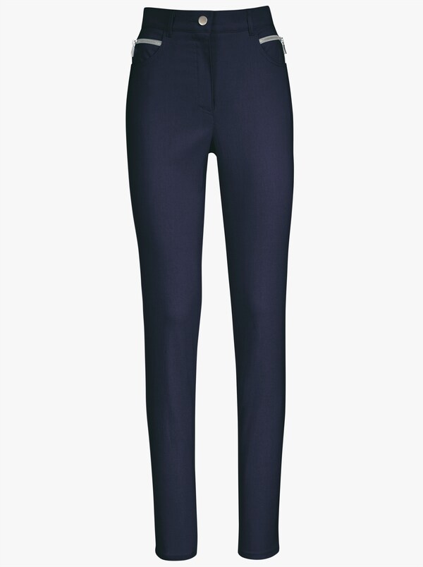 Patrizia Dini By Heine Stretchbroek Met Sierzakken Voor Marine