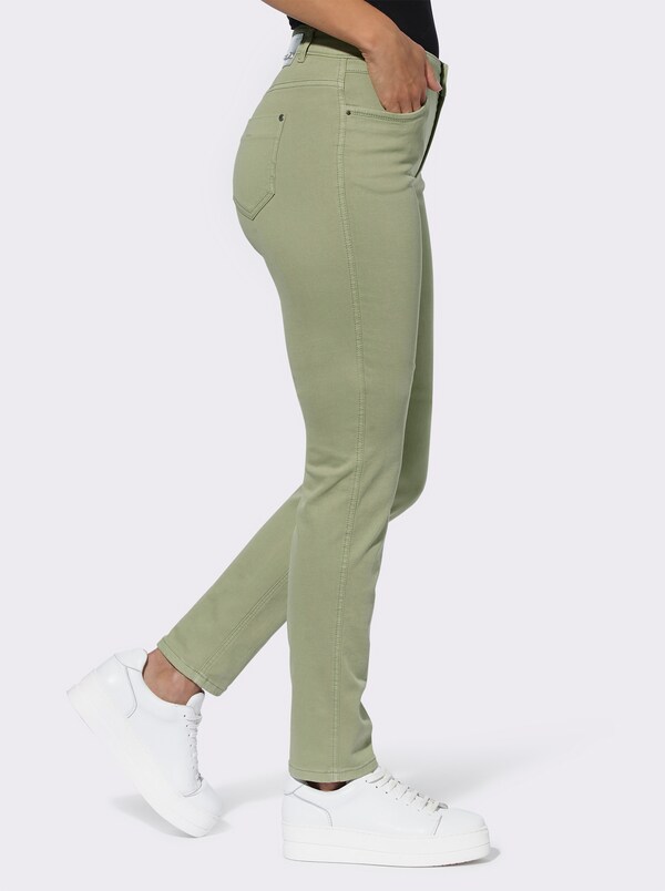 Patrizia Dini By Heine Stretchjeans In Strak Model Rietgroen