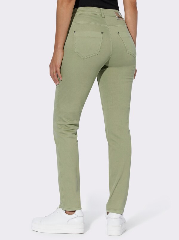 Patrizia Dini By Heine Stretchjeans In Strak Model Rietgroen