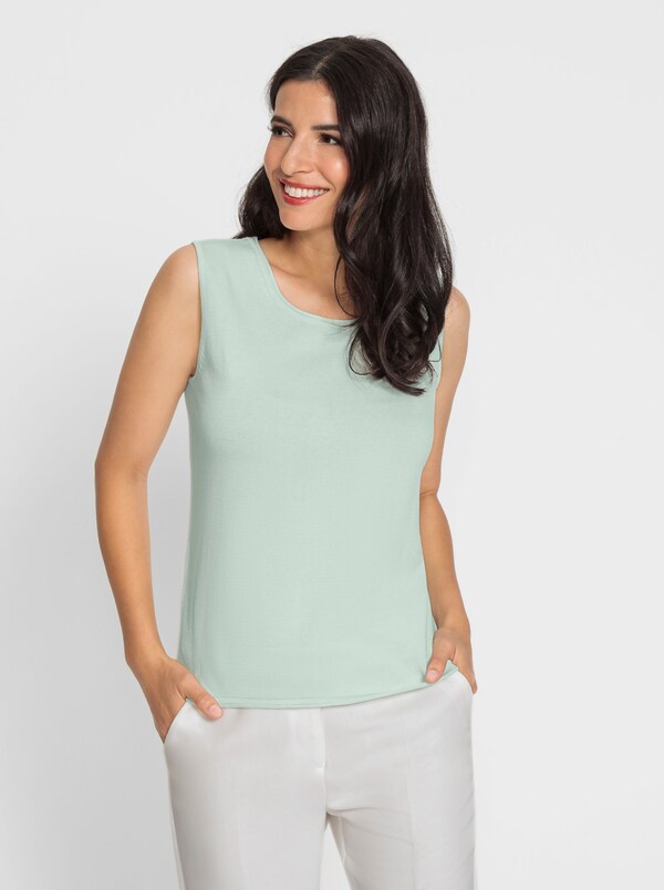 Patrizia Dini By Heine Stricktop Mit Rollkanten Zacht Mint