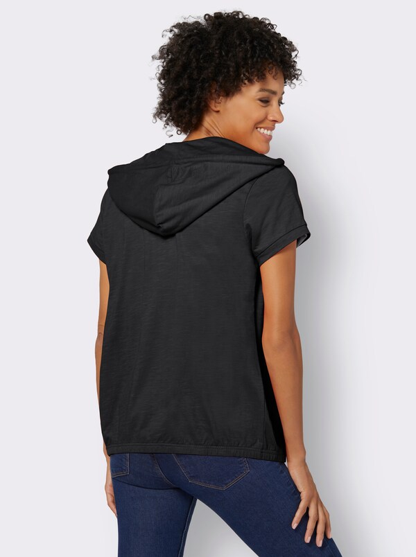 Patrizia Dini By Heine Sweatjack Met Zakken Op De Naden Zwart