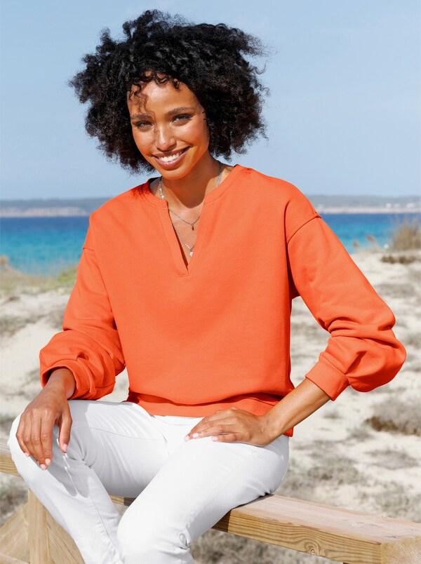patrizia dini by heine Sweatshirt met ballonmouwen oranje