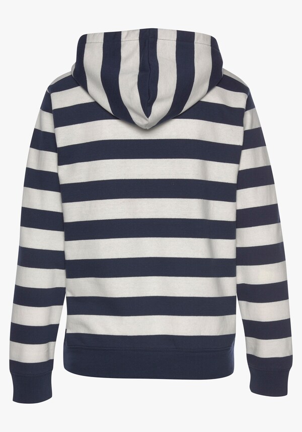 Patrizia Dini By Heine Sweatshirt Met Capuchon Marine/ecru Gestreept
