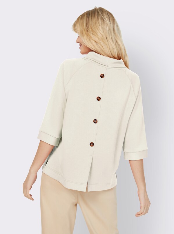 Patrizia Dini By Heine Sweatshirt Met Opstaande Kraag Champagne