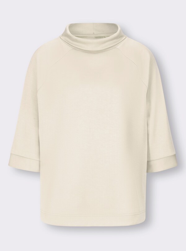 Patrizia Dini By Heine Sweatshirt Met Opstaande Kraag Champagne
