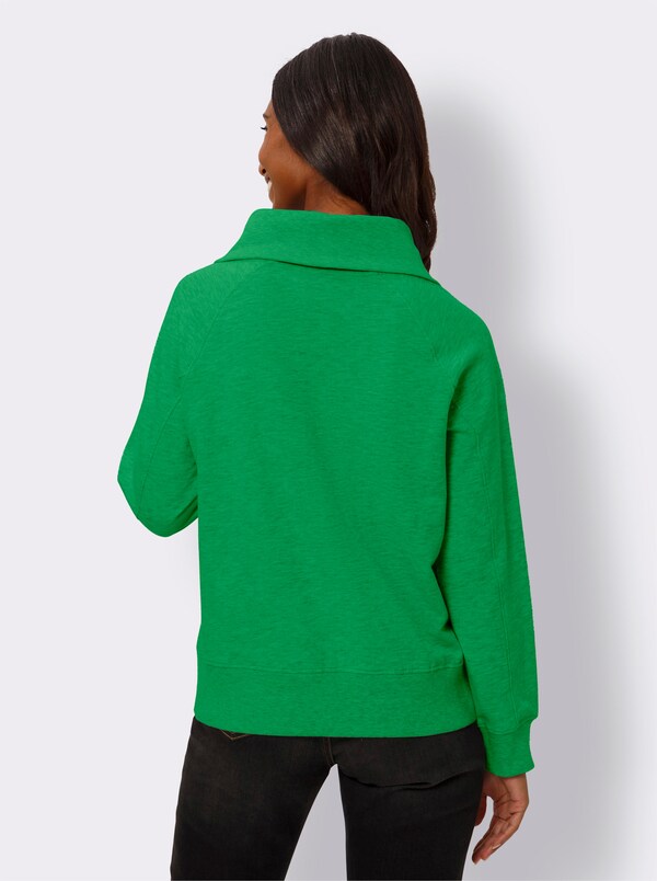 Patrizia Dini By Heine Sweatshirt Met Schipperskraag Grasgroen