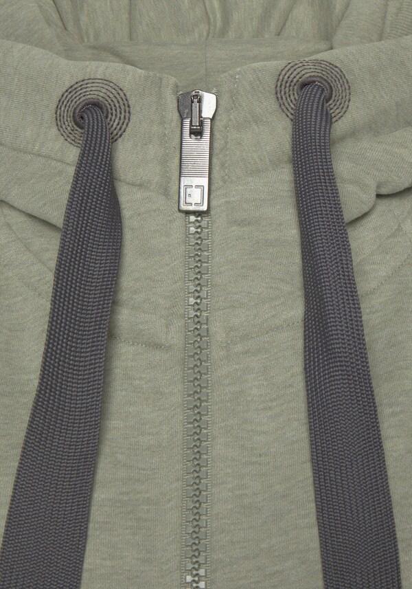 Patrizia Dini By Heine Sweatvest Met Capuchon Groen Gemêleerd