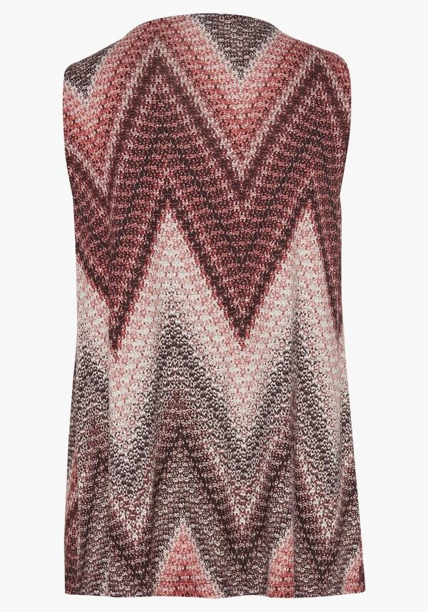 Patrizia Dini By Heine Tanktop Zand/bordeaux Bedrukt