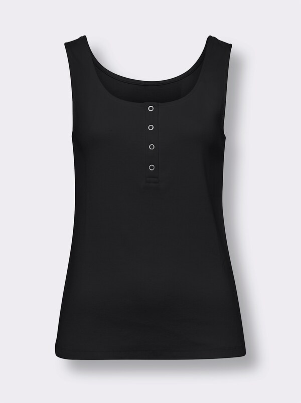 Patrizia Dini By Heine Top Met Drukknoopsluiting Zwart